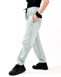 Pantalon de survêtement pour femme en coton polyester lourd 350GSM, coupe bootcut, taille haute élastique avec cordon de serrage, pantalon de survêtement sport, coupe ample - Product Image 4