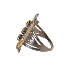 New Designer 925 Sterling Silver <b>Amethyst</b> Gemstone <b>Ring</b> 18K <b>Gold</b> Plated Black Rhodium for Weddings and Parties - Product Image 4