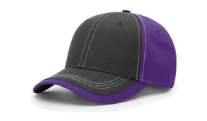 Custom Embroidery Richardson 275 5 Panel Charcoal Front Contrast Stitching <b>Waterproof</b> Polyester/Cotton Adjustable Baseball <b>Cap</b> - Product Image 6
