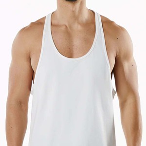 94% algodón 6% Spandex relajado sudor transpirable de corte bajo Neckline abierto Racerback blanco para hombre ASOS Stringer - Product Image 5