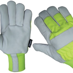 Gants en cuir de chèvre de haute qualité pour l'hiver, style uni, longueur poignet, gants de sécurité pour le travail en extérieur et la mécanique, usage quotidien - Product Image 4