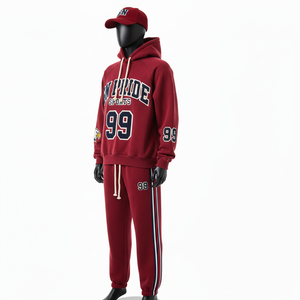 Lightweight Hooded Casual Good Quality Unisex Fitness Tracksuits <b>Set</b> High Comfortable for Workout <b>Embroidery</b> Breathable - Product Image 2