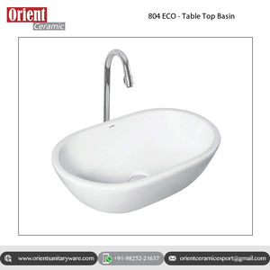 Premier fournisseur en vrac de vente d'articles sanitaires de comptoir de Table en céramique blanche lavabo de Table à bas prix - Product Image 2