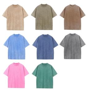 Camisetas de Hombre de Algodón 100% Tejido, 180g, con Logotipo Personalizado, Impresión Digital, Tallas Grandes, Corte Regular, Estilo Vintage Lavado - Product Image 6