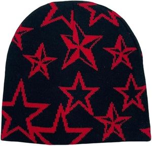 Chapeaux beanie en acrylique à impression numérique tendance automne-hiver, chauds, unisexes, tricotés, hip-hop, voyage - Product Image 5