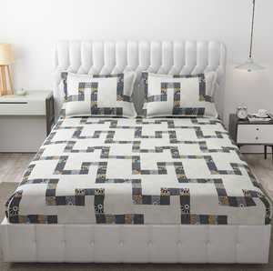 Ensemble de draps de lit 3 pièces en coton de qualité élégante Impression florale solide Style classique Confortable et idéal pour les cadeaux - Product Image 6