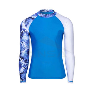 Customized Logo Breathable Quick Dry <b>Mens</b> Rash Guard Long Sleeve Compression <b>Swimming</b> <b>Shirt</b> with Sublimation Printing - Product Image 6