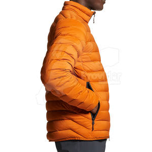 Veste d'hiver en toile matelassée pour homme, personnalisable avec votre propre logo, col montant et logo frontal, imperméable, vêtement décontracté - Product Image 3