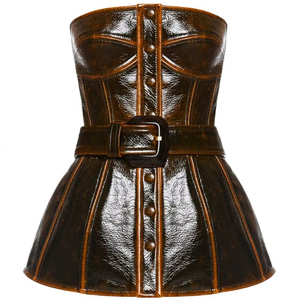 Corset en cuir de qualité supérieure parfait pour l'entraînement à la taille et le style végétalien edgy chic et sans cruauté élégance intemporelle - Product Image 1