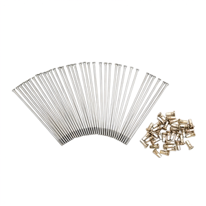 Motorcycle <b>Wheel</b> <b>Spoke</b> Kit-40 Straight <b>Spokes</b> & Nipples 3.00 mm X 155 mm - Product Image 3