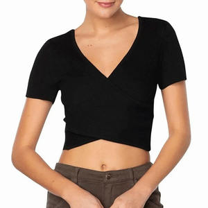 Camiseta Corta de Gran Tamaño para Mujer, Manga Corta, Personalizada, Spandex/Poliéster/Algodón, Ecológica, Transpirable, con Logotipo Frontal - Product Image 4
