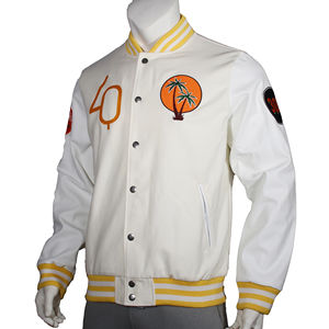 Chaqueta universitaria recortada de alta calidad, recién llegado, bombardero de punto Letterman con letras de chenilla bordadas - Product Image 6