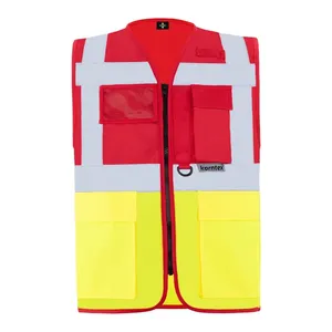 Gilet multifonctionnel personnalisé Berlin avec autocollants et lumières réfléchissants pour usage promotionnel - Product Image 4