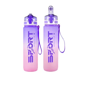 1000ml Outdoor Sport Water Bottle with Egg Crate Color Box Packaging