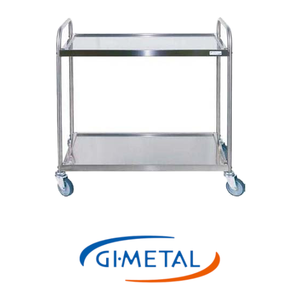 Carrito de Servicio Gi-Metal de Acero Inoxidable, Capacidad en kg, 83 x 52 x 93 h cm, Equipo de Catering, Suministros para Restaurantes, Venta al por Mayor - Product Image 4