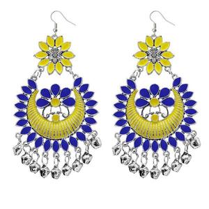 Tip Top Fashions Fine Dangle Yellow Meenakari Afghani Dangler Pendientes Modelo 1311056I - Product Image 1