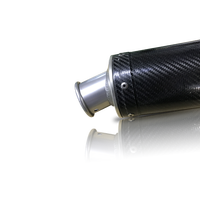 Pot d'échappement de moto en alliage d'aluminium et fibre de carbone, de haute qualité, neuf, fabriqué sur mesure, soudé à la main, certifié ISO 9001