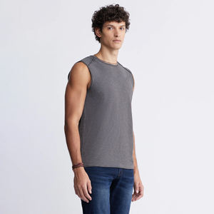 Meilleur prix séchage rapide débardeur pour hommes nouveau Design sans manches Gym débardeur décontracté respirant tricoté vêtements d'été - Product Image 3