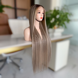 Pelucas de un donante de pelo largo de la más alta calidad, precio al por mayor, cabello humano vietnamita, hueso recto, encaje HD - Product Image 2