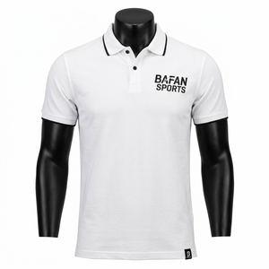 Premium <b>white</b> rugby <b>polo</b> shirt streetwear style mens casual slim fit cotton summer fashion top Men's <b>Polo</b> Shirts - Product Image 1