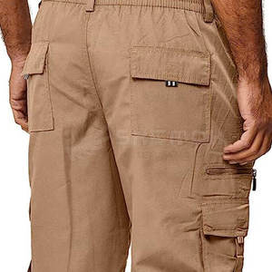 กางเกงคาร์โก้แฟชั่นสำหรับผู้ชายใส่สบายทรงสลิมฟิตสไตล์ลำลองพร้อมลายกลางเอวตรง - Product Image 6