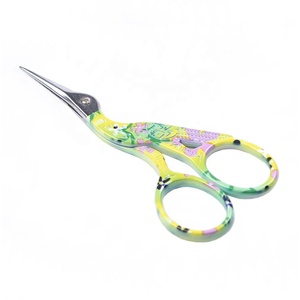 Ciseaux à broder en acier inoxydable de qualité industrielle classique, à bord lisse et pointe acérée, colorés, pour artisanat d'oiseaux, modèle Stork - Product Image 1
