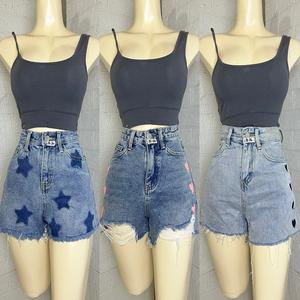 Short en jean Vintage Wash pour femmes déchiré Y2K Streetwear Polyester marque vêtements excédentaires dames filles jean de marque - Product Image 4