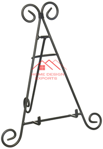 Soporte de placa de metal acabado negro hecho a mano a bajo precio en pequeño soporte de placa de comida de metal MOQ - Product Image 4