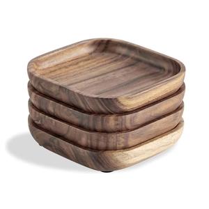 Handcrafted Wooden <b>Coasters</b> <b>for</b> <b>Drinks</b> Natural Wood Tea & Coffee <b>Coaster</b> Set <b>for</b> Home Bar & Office - Product Image 1