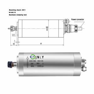 CNC LY Großhandel Günstiger 1,5kW Spindelmotor 18000U/min Wassergekühlter Spindelmotor für Holzbearbeitung - Product Image 5