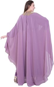 Pedido personalizado Patrón sólido Vestido de baile con cuentas Musulmán Abaya Adornos de cristal de longitud completa Característica antiestática Hasta el suelo - Product Image 3