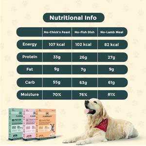 Nourriture humide pour chien, entièrement naturelle, à base de céréales, saine, équilibrée, repas complet, SANS poulet, SANS agneau, riche en protéines, facile à digérer - Product Image 2