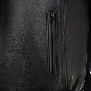 Men's Challenger Black Premium Leather Motorcycle Jacket Classy Waterproof Road Protected Motorbike Jacket For Men - Product Image 4