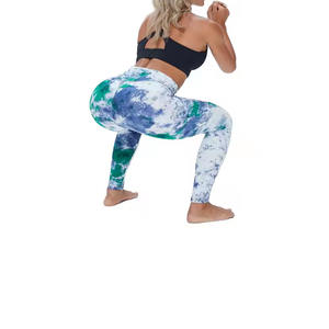 Women's Yoga Leggings 28 Inches High-Waist Tummy Control Quick Dry Features Custom Logo Workout Pants Pockets - Product Image 2
