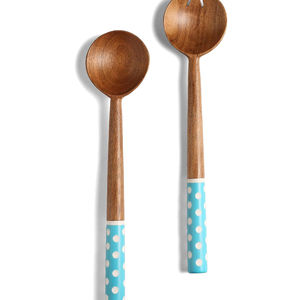 ชุดเซ็ตเซิร์ฟเวอร์สลัดด้ามจับทำจากเรซินชุดเครื่องครัวไม้อาคาเซียมมะม่วงผลิตในอินเดีย - Product Image 1