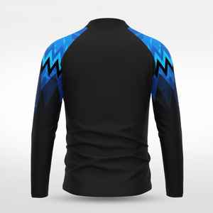 Chemises à manches longues à fermeture éclair réversible pour hommes Hauts d'entraînement de performance Respirant Vêtements actifs Course à pied Fitness - Product Image 4