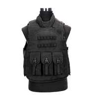 Gilet tactique personnalisé en nylon noir léger, respirant et protecteur, à démontage rapide, pour paintball