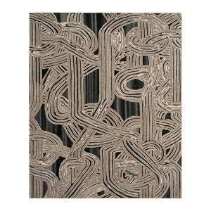 พรมจาไพร์ FR Tahn-11 สีเบจและสีน้ำตาล ทอมือจากขนสัตว์ ลายแบบโบโฮ สำหรับห้องนั่งเล่นหรือทางเดิน - Product Image 1