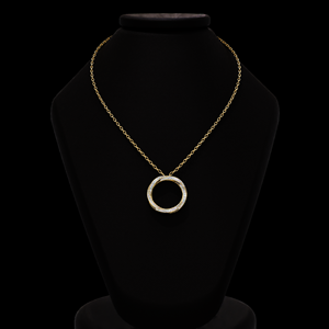 Círculo personalizado diseñado Leb Grown redondo brillante corte diamante colgante collar 925 plata esterlina uso diario y regalo de bodas - Product Image 3