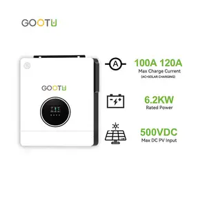 GOOTU In Stock 230VAC Single Phase 6200W Hybrid Solar Power Inverter 48V DC To AC Converter All In One Inverter