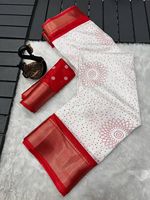 Dola sutra saree desainer saree heavy jacquard tenun perbatasan dan indah HD BATIK gaya cetak