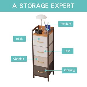 Mesa de 4 cajones de tela de diseño moderno, organizador de madera de esquina, mesa de madera para sala de estar, muebles exclusivos disponibles para la venta - Product Image 3