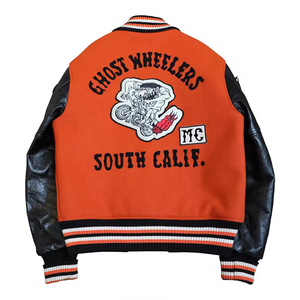 Nouvelle vente en gros OEM Design personnalisé hiver 100% laine broderie polaire lettre Bomber Latterman Varsity veste manteaux pour hommes - Product Image 2