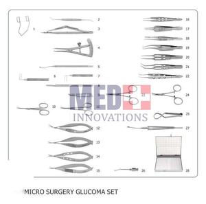 Juego de 29 Piezas de Instrumentos Quirúrgicos Manuales de Acero Inoxidable para Glaucoma, Precio de Fábrica Premium, Reduce la Presión Intraocular, Reutilizables - Product Image 2