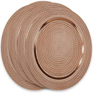 Service de vaisselle en métal de carreaux de mosaïque de l'exportateur du fabricant en gros, assiettes rondes de chargeur de motif pour la décoration de mariage - Product Image 1