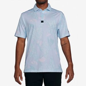 Vente en gros d'usine de polos de golf délavés avec lettres imprimées style plage grande taille polo pour hommes - Product Image 3