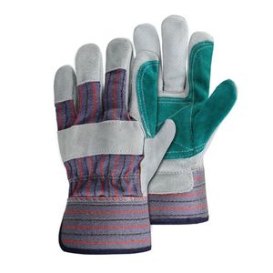 Hand Protection Leather Safety <b>Gloves</b> Rigger <b>Gloves</b> Hand Protective Working <b>Gloves</b> Cow Split Leather Working <b>Gloves</b> - Product Image 1