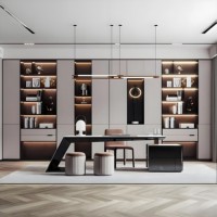 Armoire à livres murale en acier inoxydable de style européen Mobilier de bureau métallique antirouille extensible pour salon hôtel