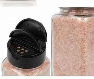 Himalayan Pink Salt Square Shaker 300g Fine Grain Rock Salt Bottle with Dual Opening Butterfly Cap Gourmet Table Seasoning Jar - Product Image 2