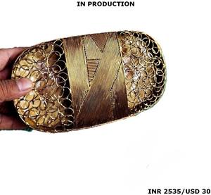 Nácar de latón de lujo hecho a mano para damas diseñador noche y boda fiesta monedero bolsos de moda para fiestas - Product Image 5